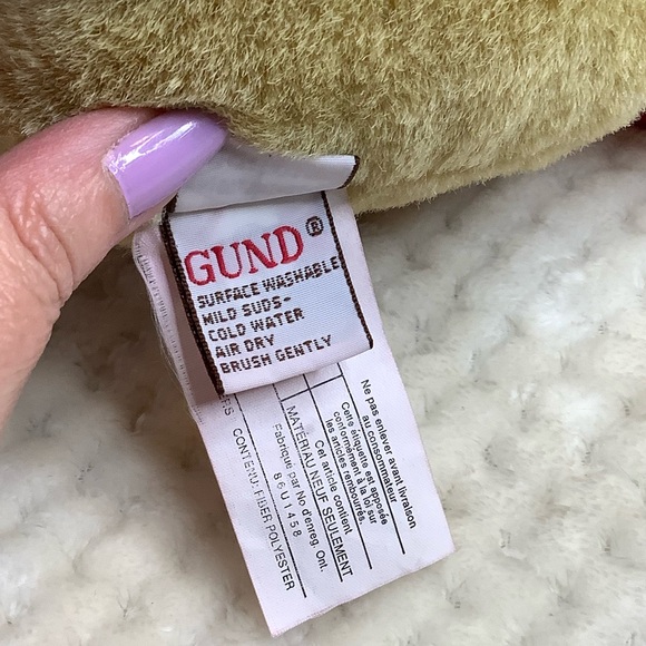 GUND DISNEY Classic Pooh Plush Bear Stuffed Animal in Scarf and Santa Hat - Picture 10 of 13